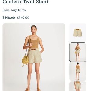 Tory Burch confetti twill shorts